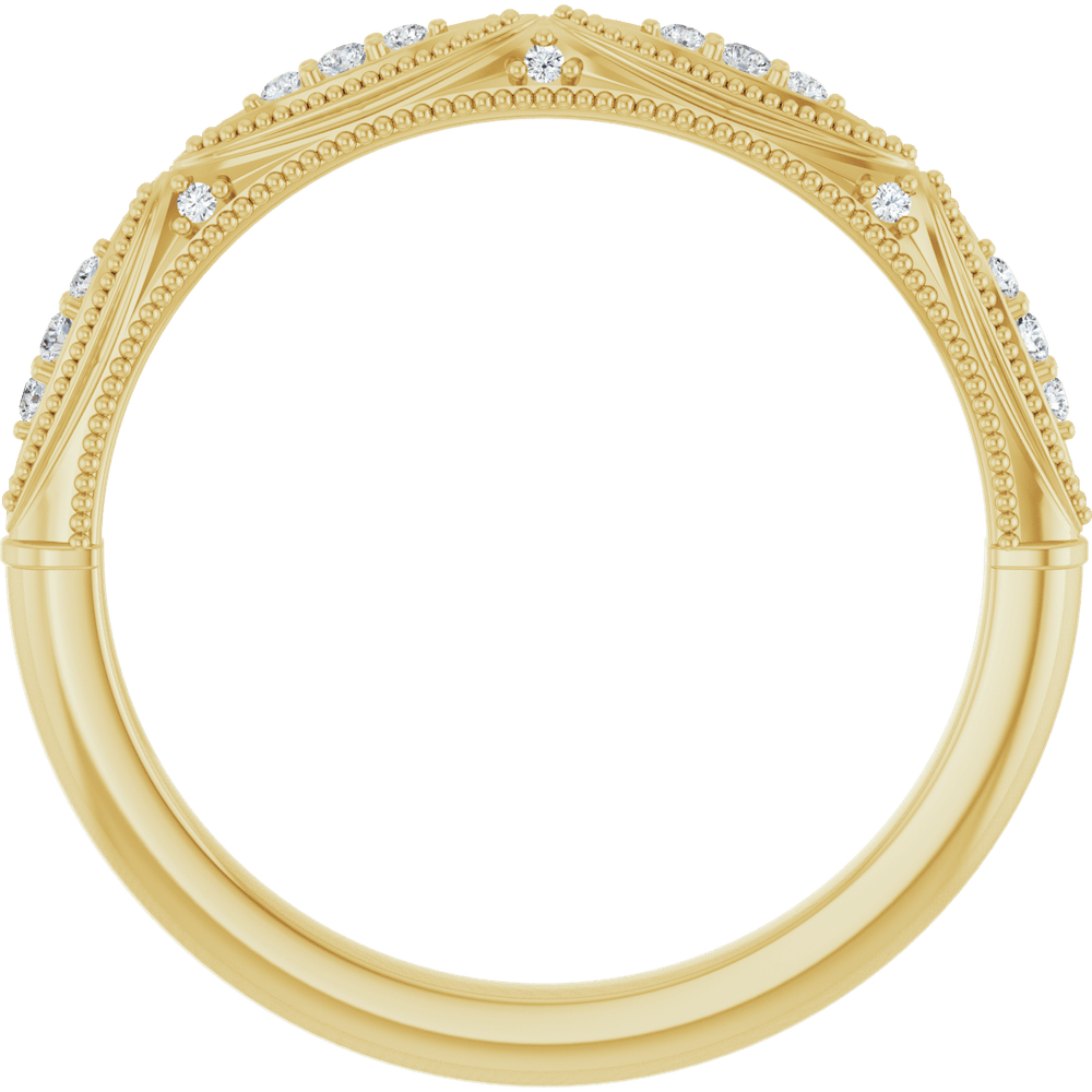 Milgrain Diamond Band