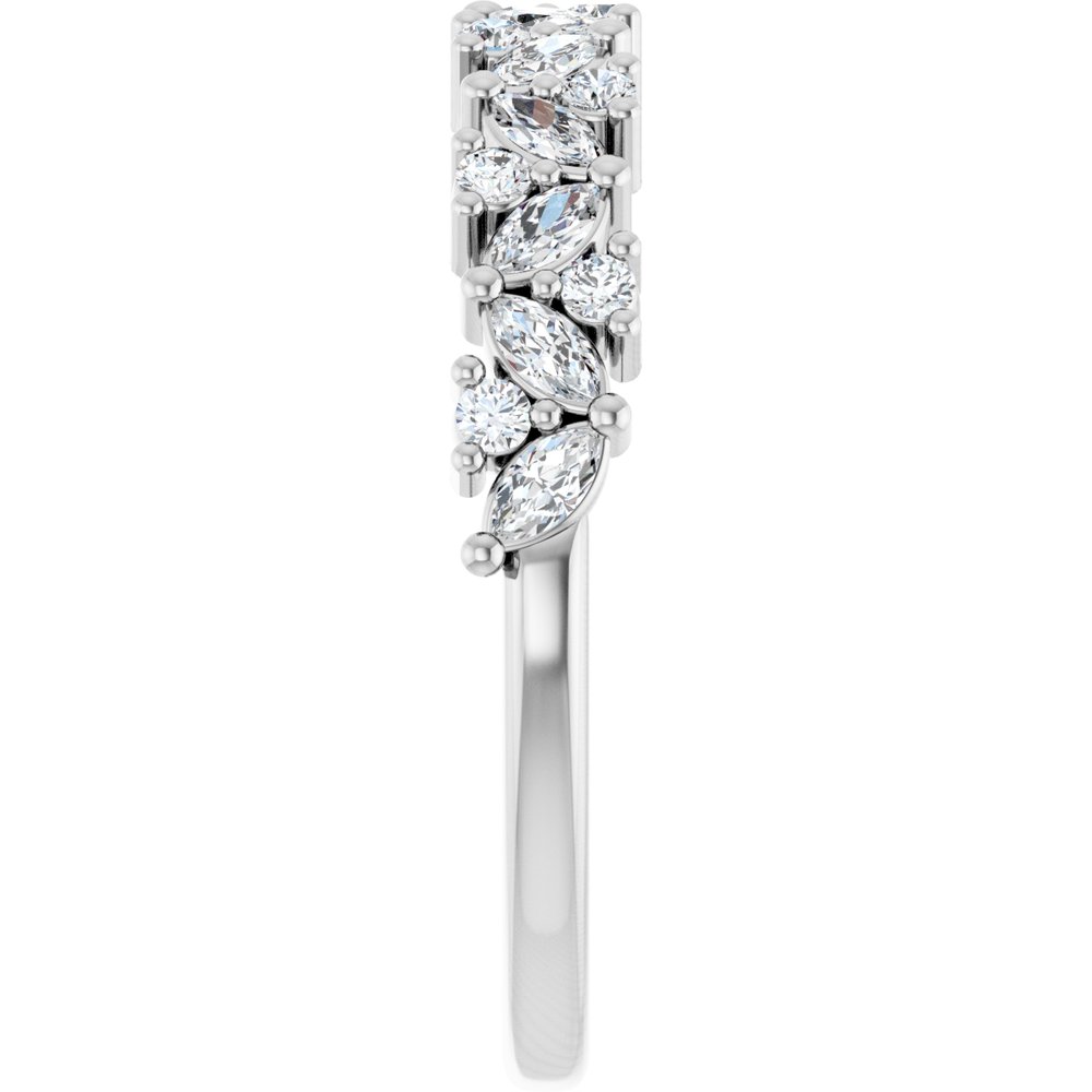 Marquise Cluster Half Eternity Band