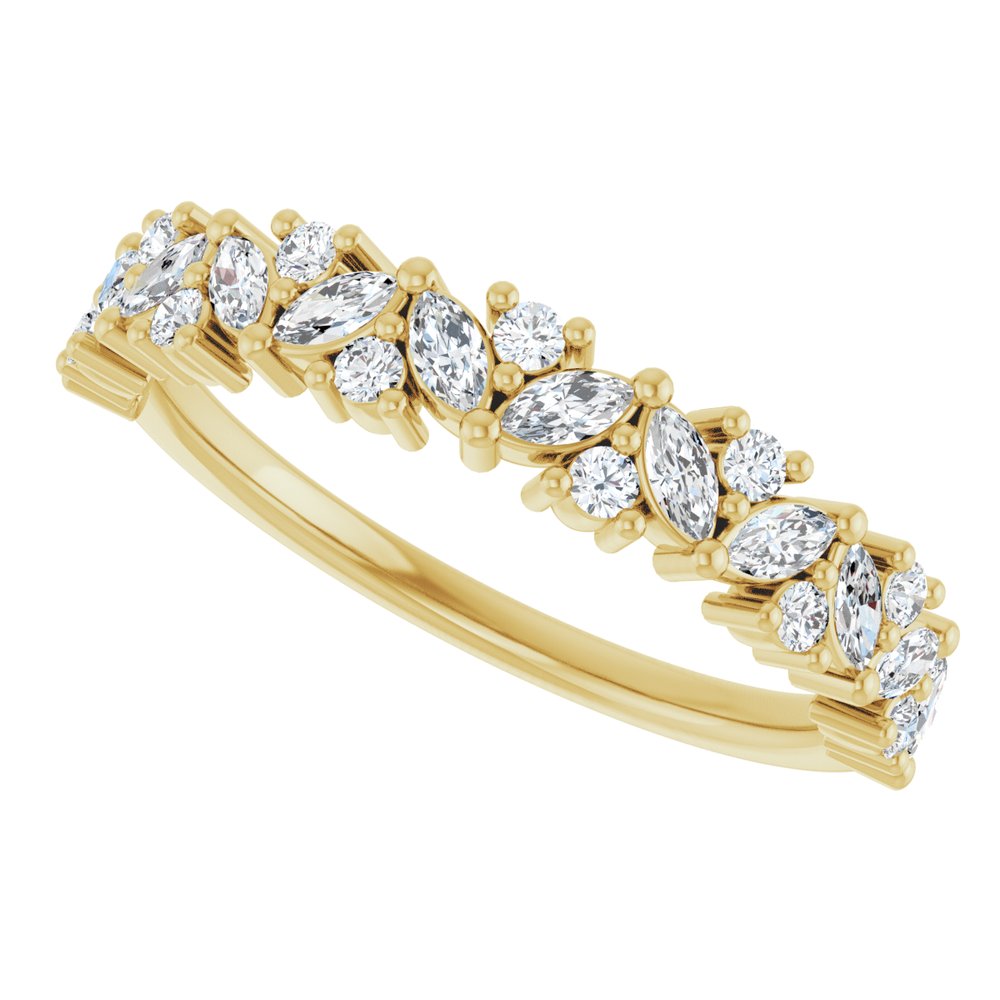 Marquise Cluster Half Eternity Band