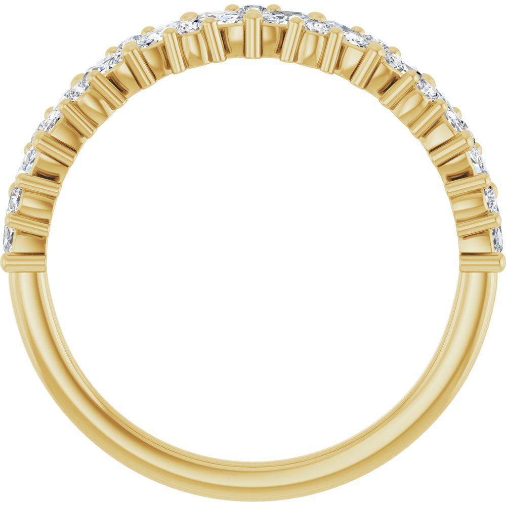 Marquise Cluster Half Eternity Band
