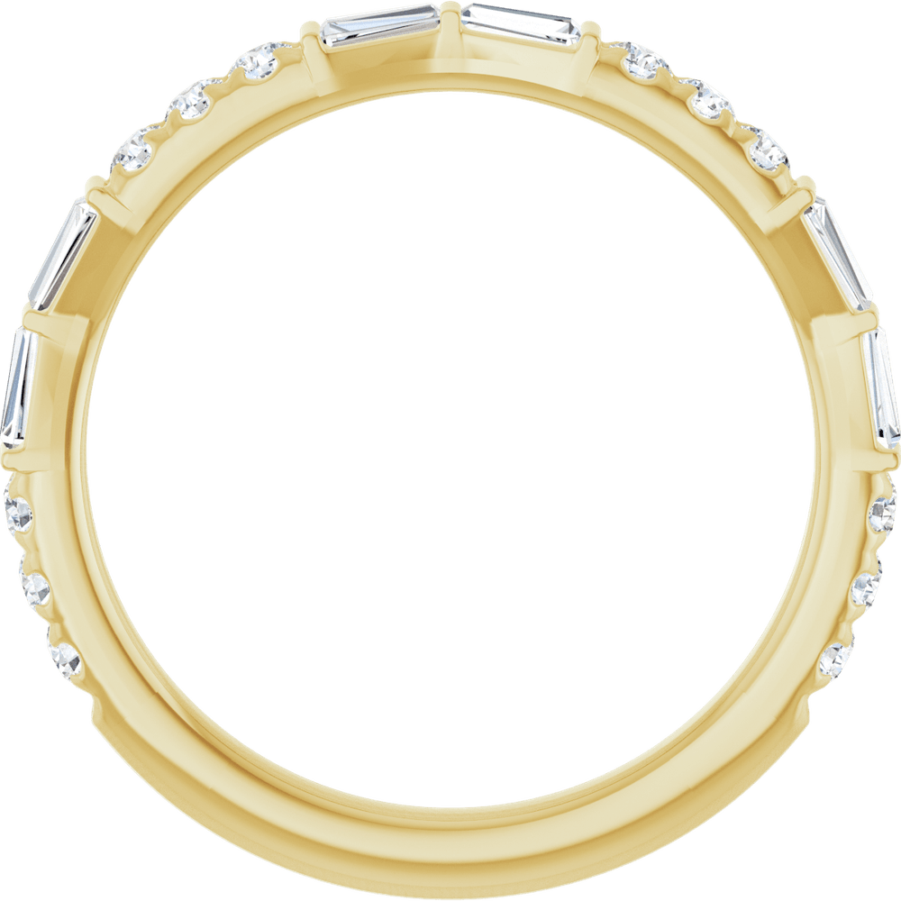 Bow Baguette & Round Diamond Band