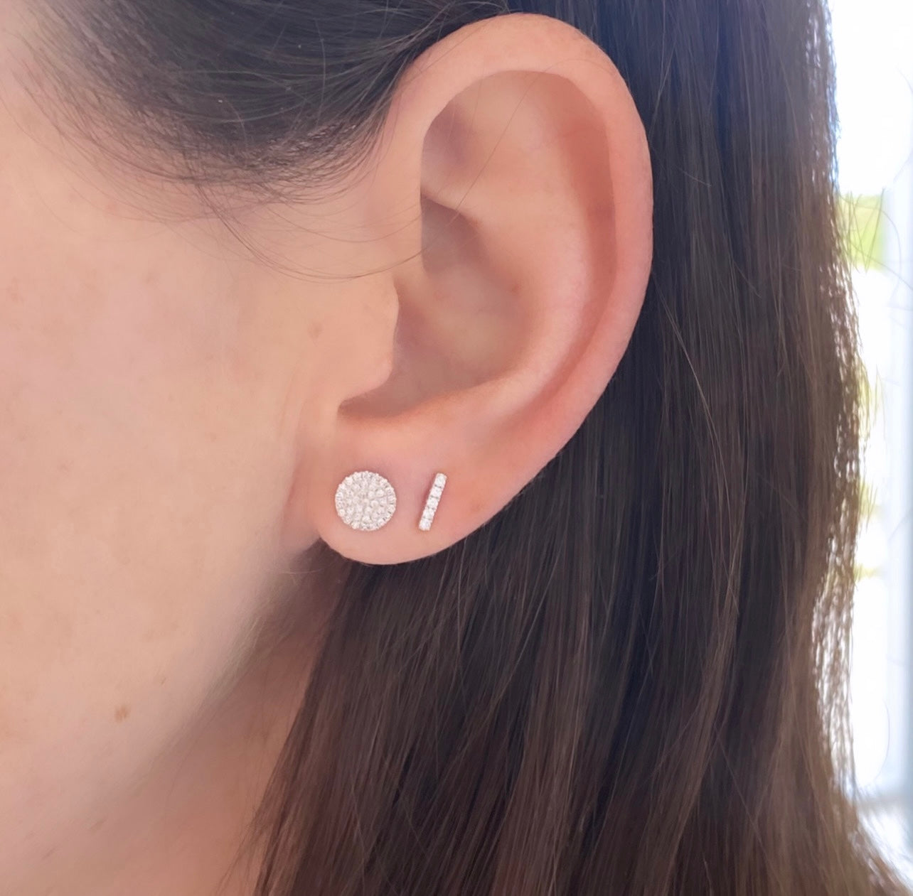 Circle Pave Earrings