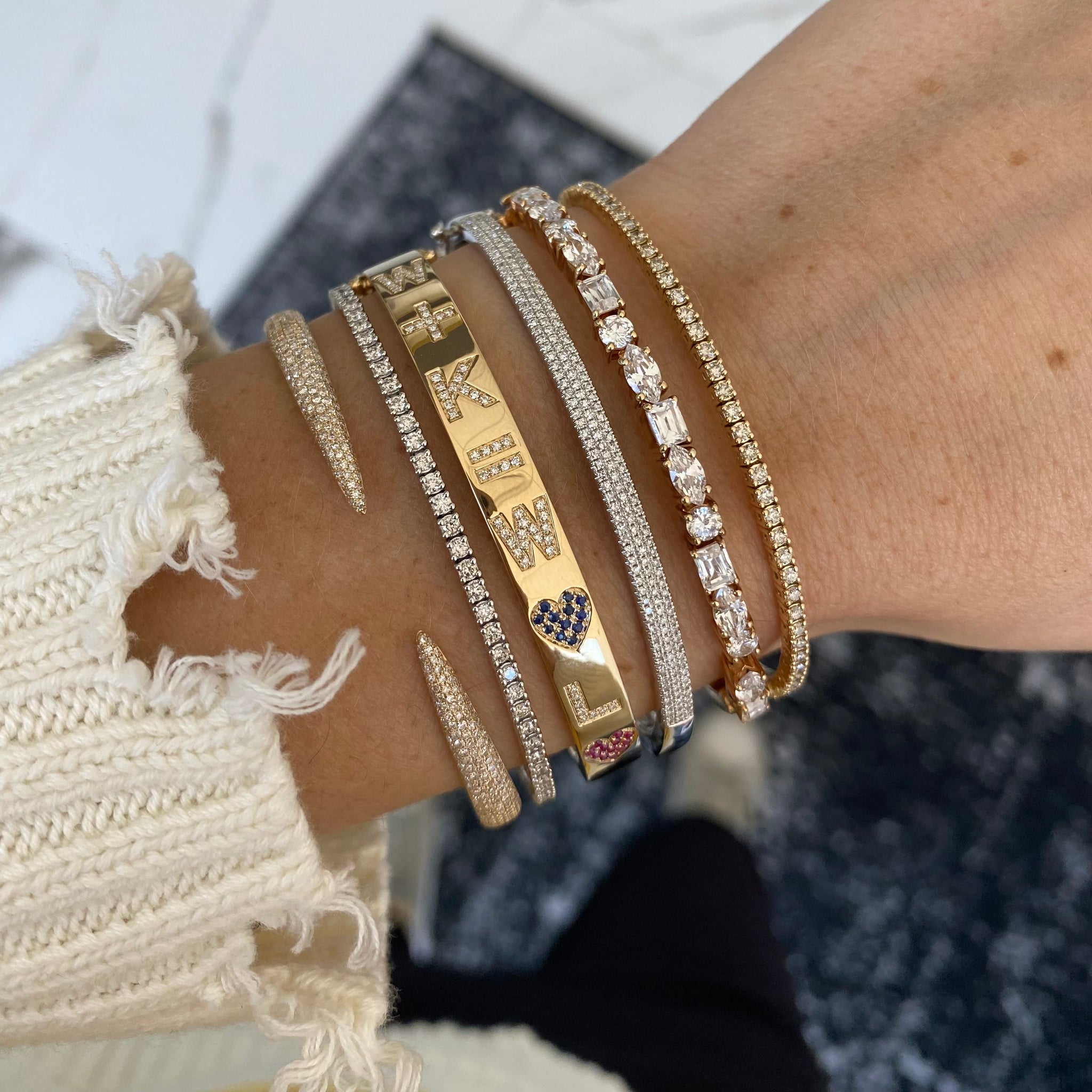 Eternity Flexible Diamond Bangle