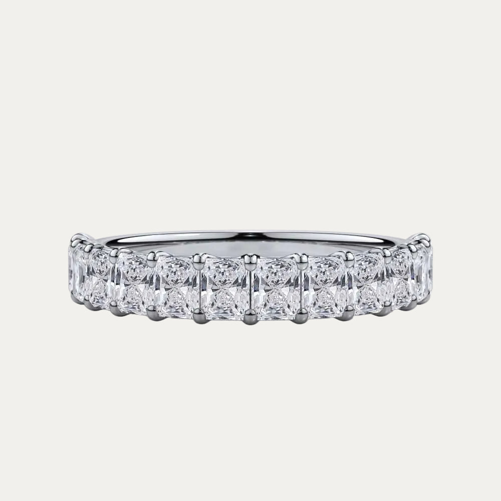 Radiant Half Eternity Diamond Band
