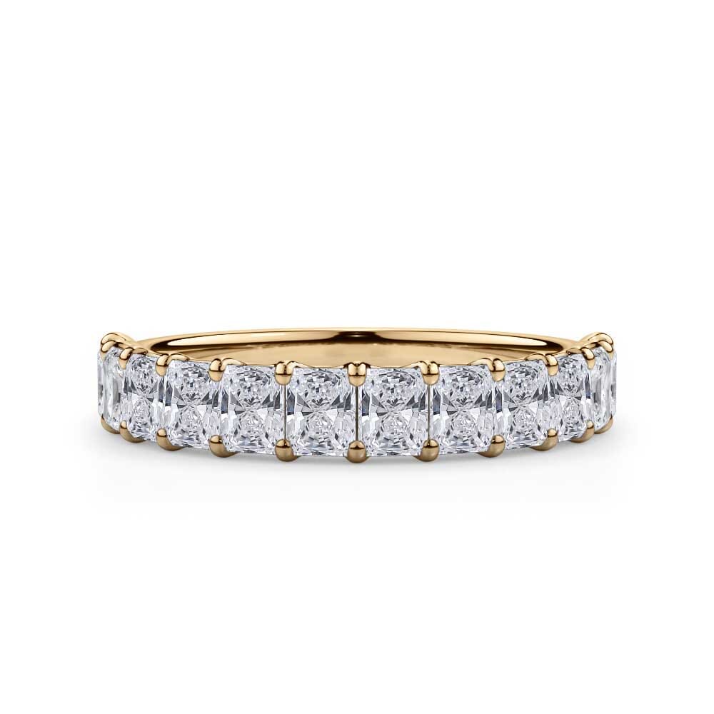 Radiant Half Eternity Diamond Band