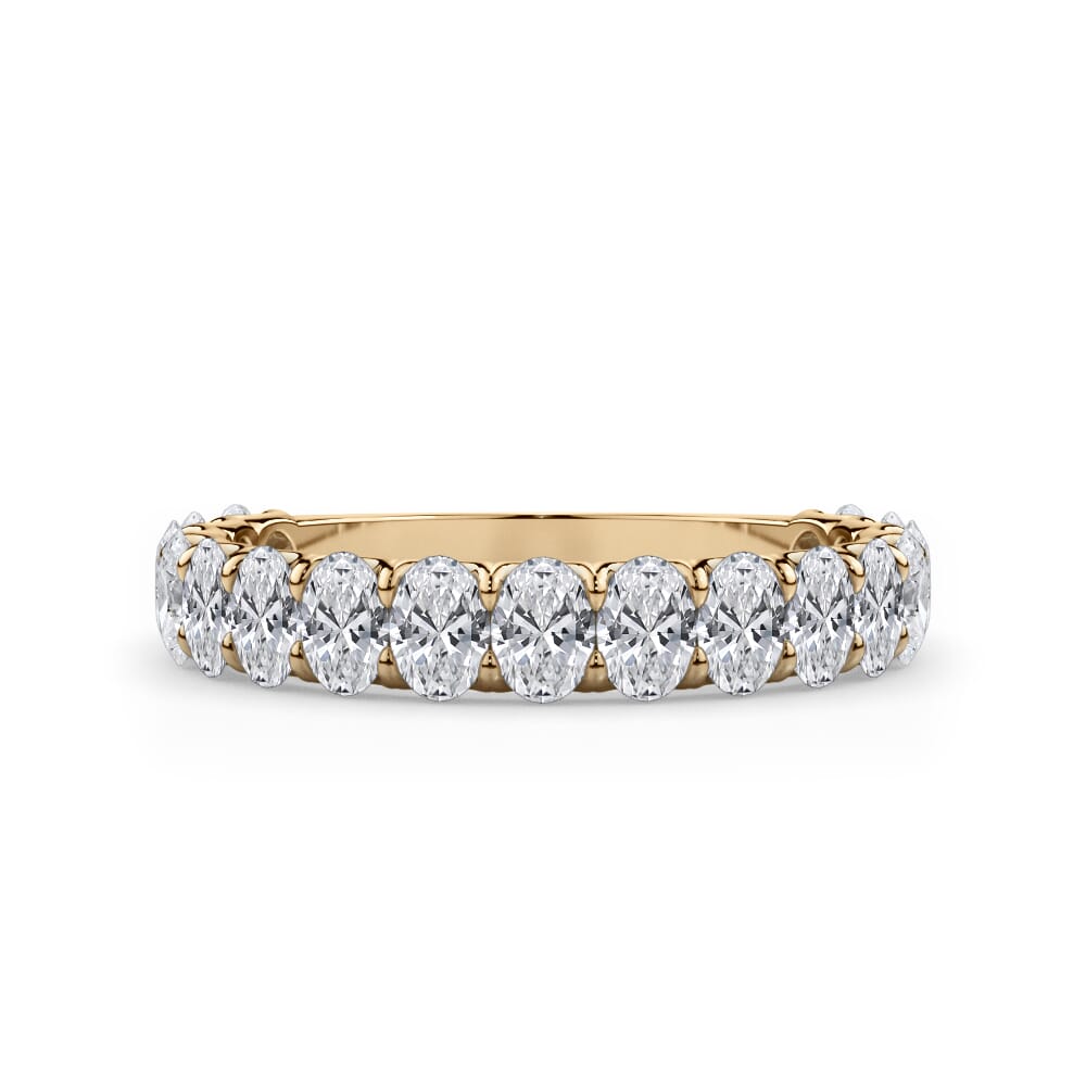 Oval Half Eternity Diamond Band