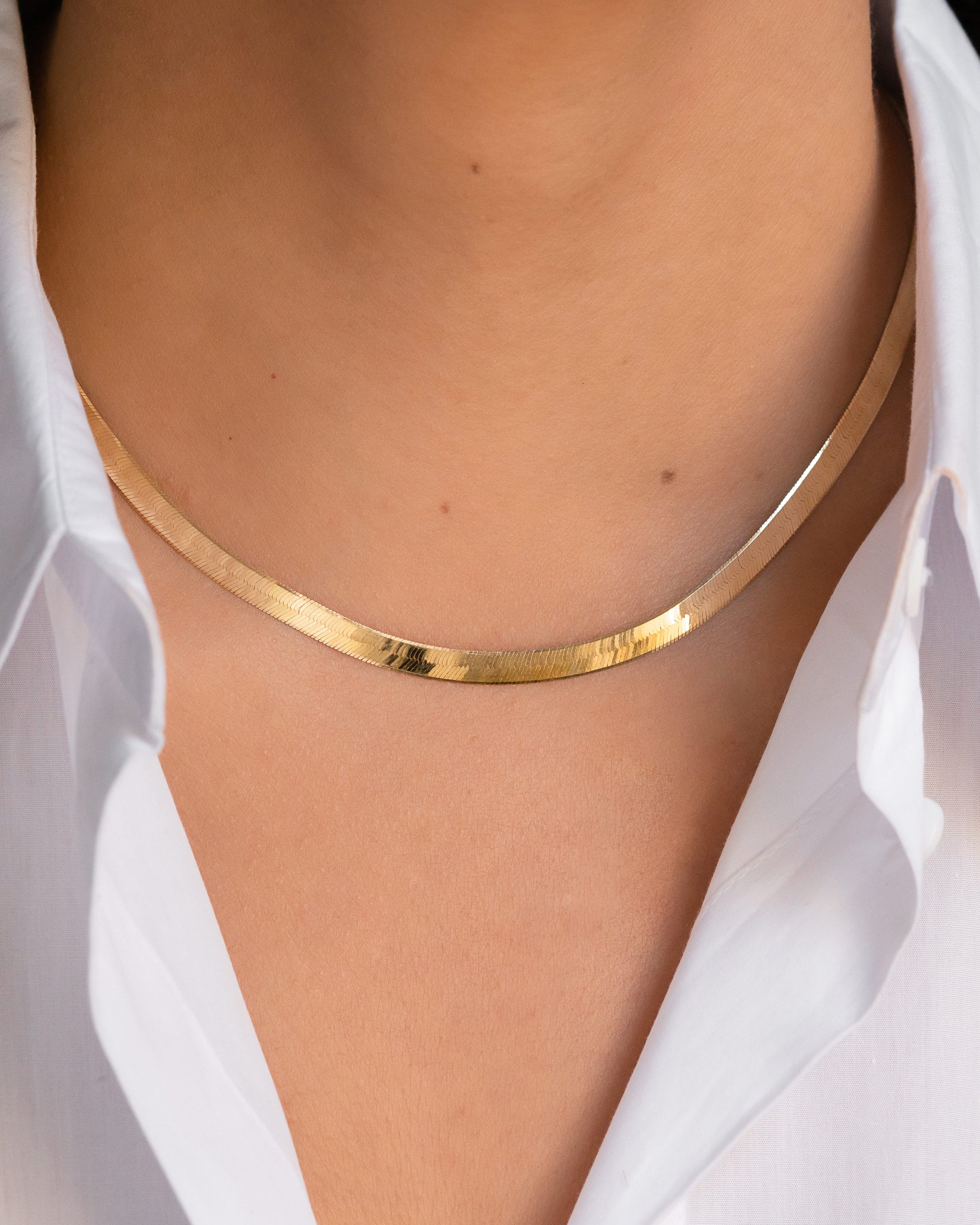 Large Herringbone Necklace