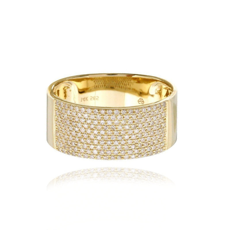 Half Pave Cigar Ring