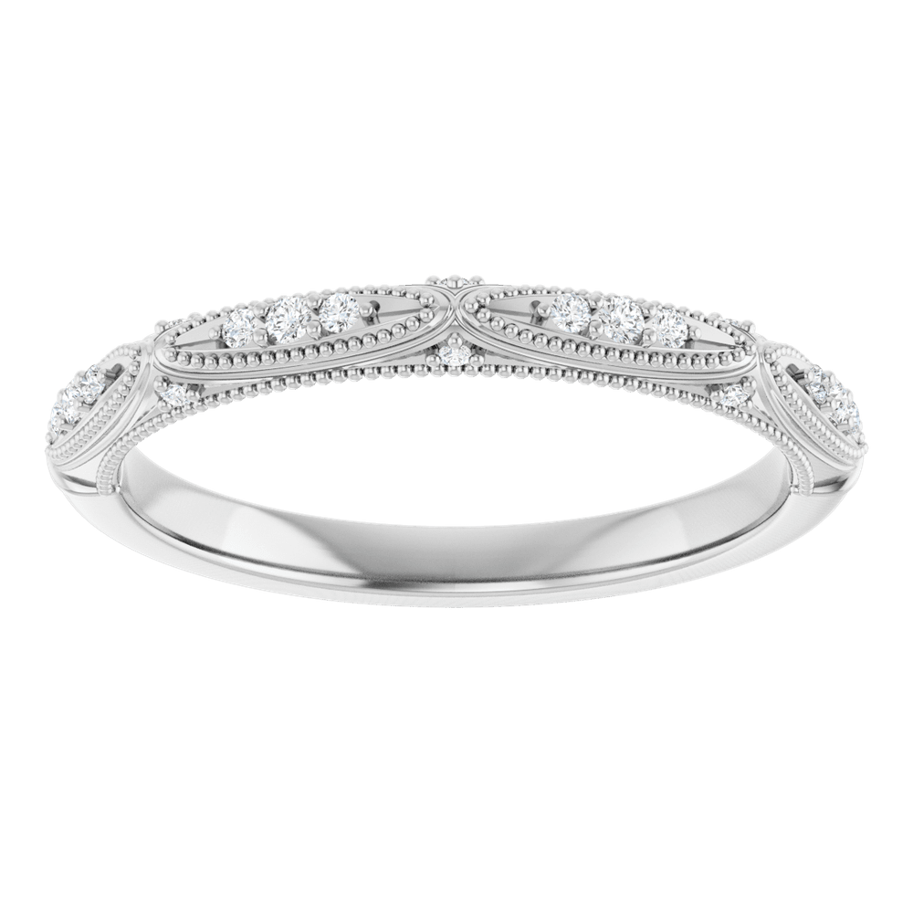 Milgrain Diamond Band