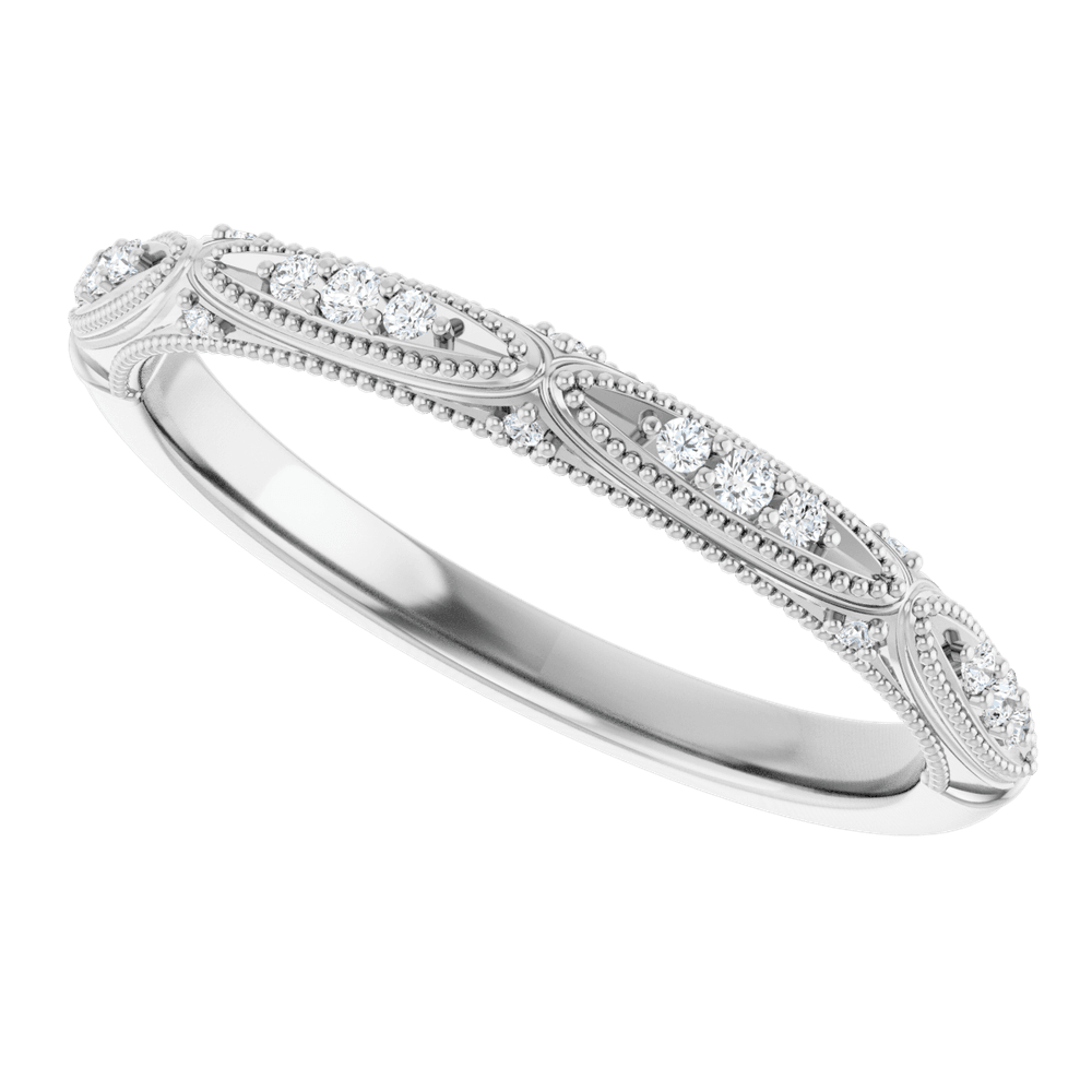 Milgrain Diamond Band