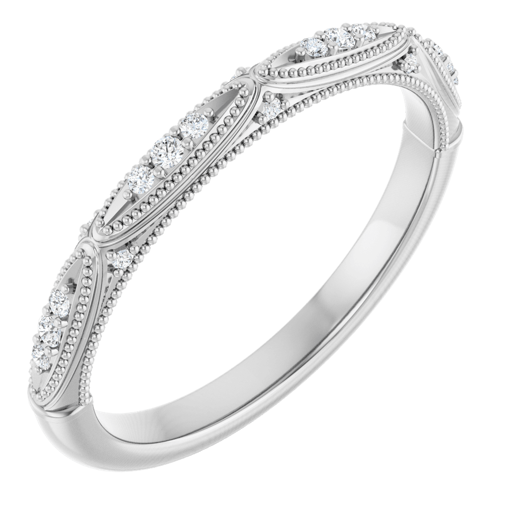 Milgrain Diamond Band