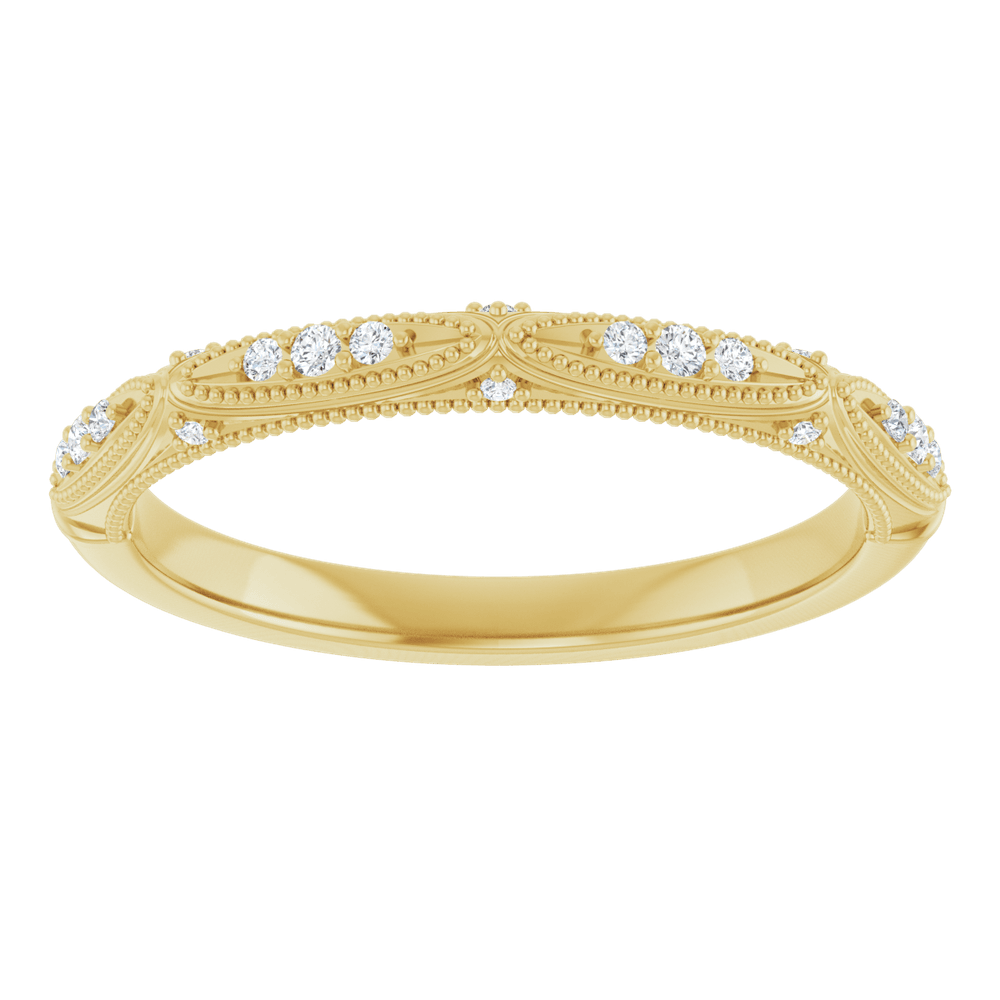 Milgrain Diamond Band