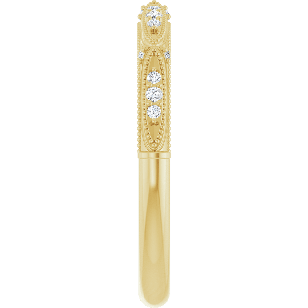 Milgrain Diamond Band