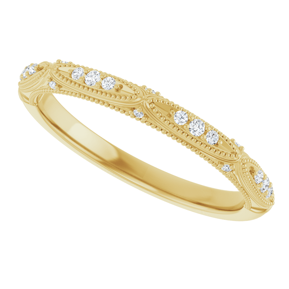 Milgrain Diamond Band