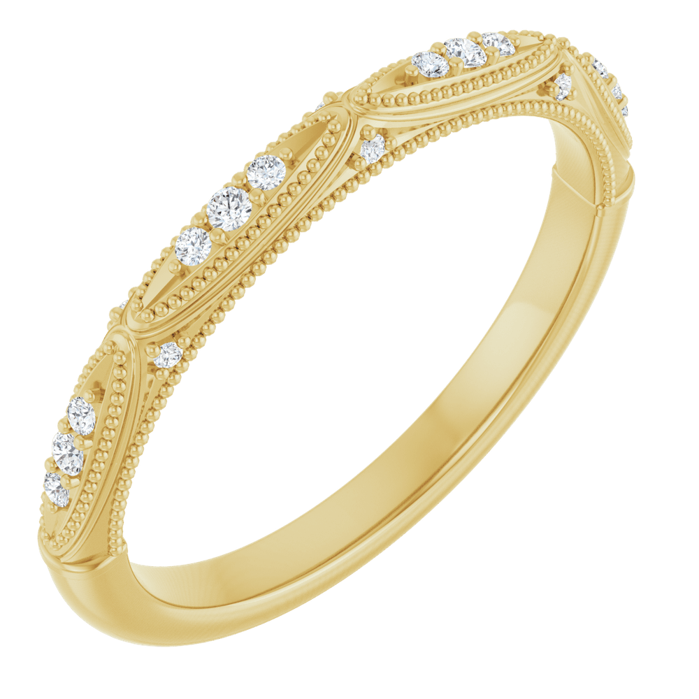 Milgrain Diamond Band
