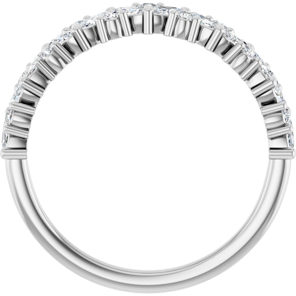 Marquise Cluster Half Eternity Band