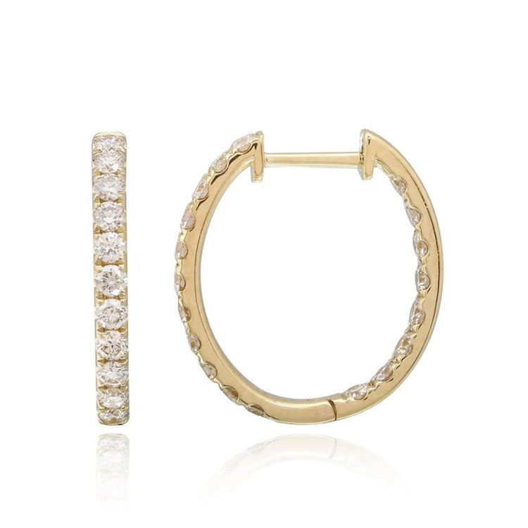 Jumbo Diamond Oval Hoops