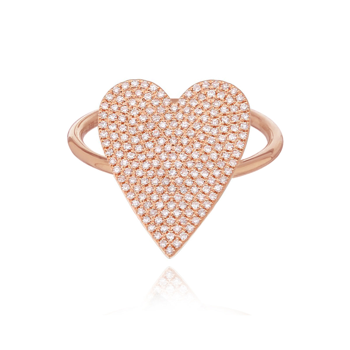 Large Diamond Heart Ring