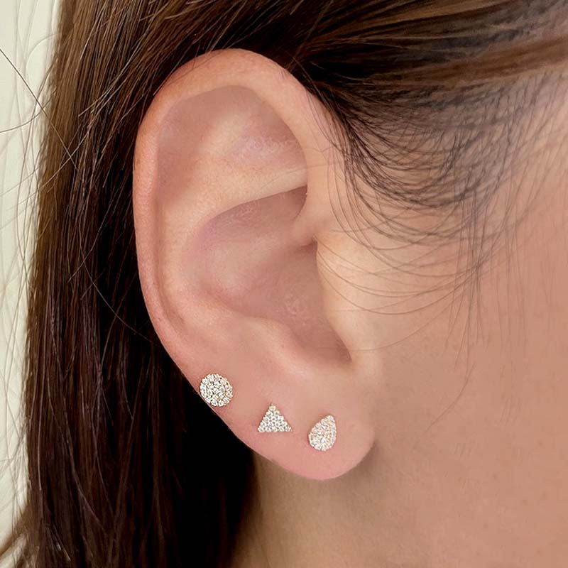 Small Circle Pave Studs