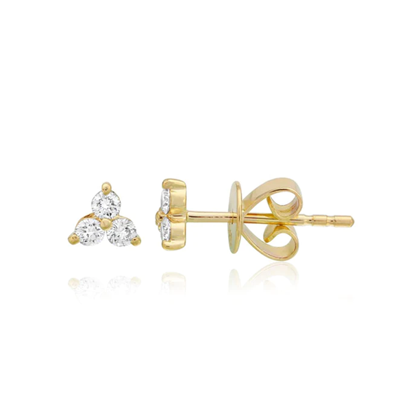 Trio Diamond Stud Earring