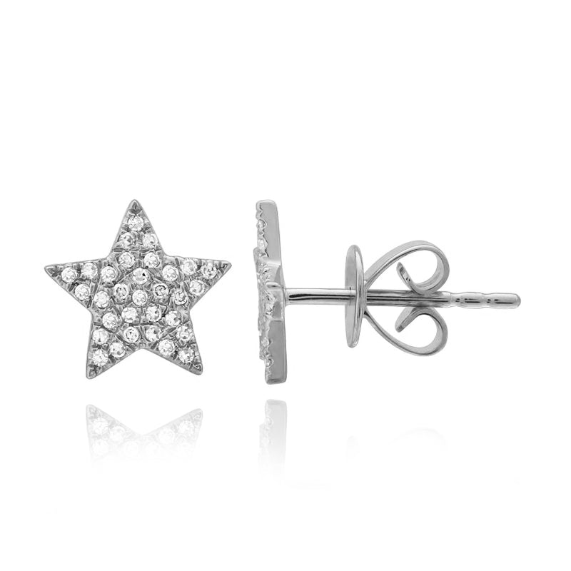 Large Pave Star Studs