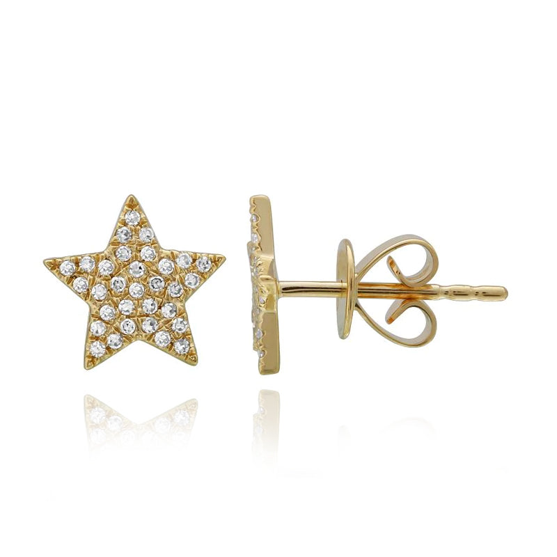 Large Pave Star Studs