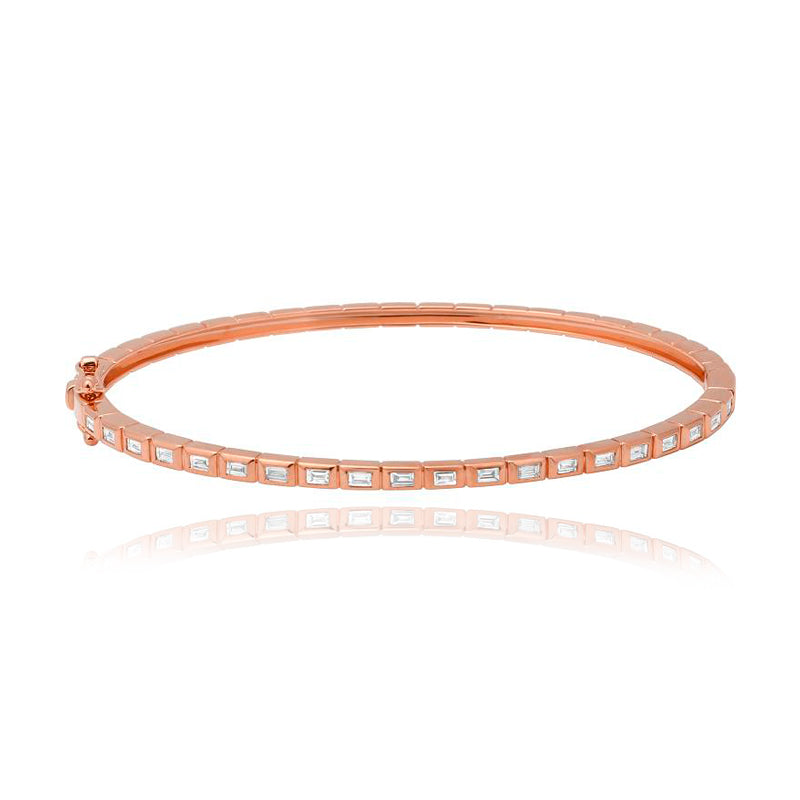 Thin Bezel Baguette Bangle