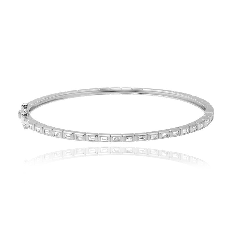 Thin Bezel Baguette Bangle