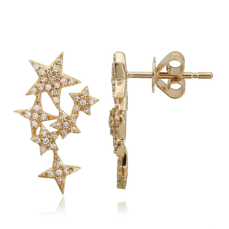 Diamond Multi Star Earring