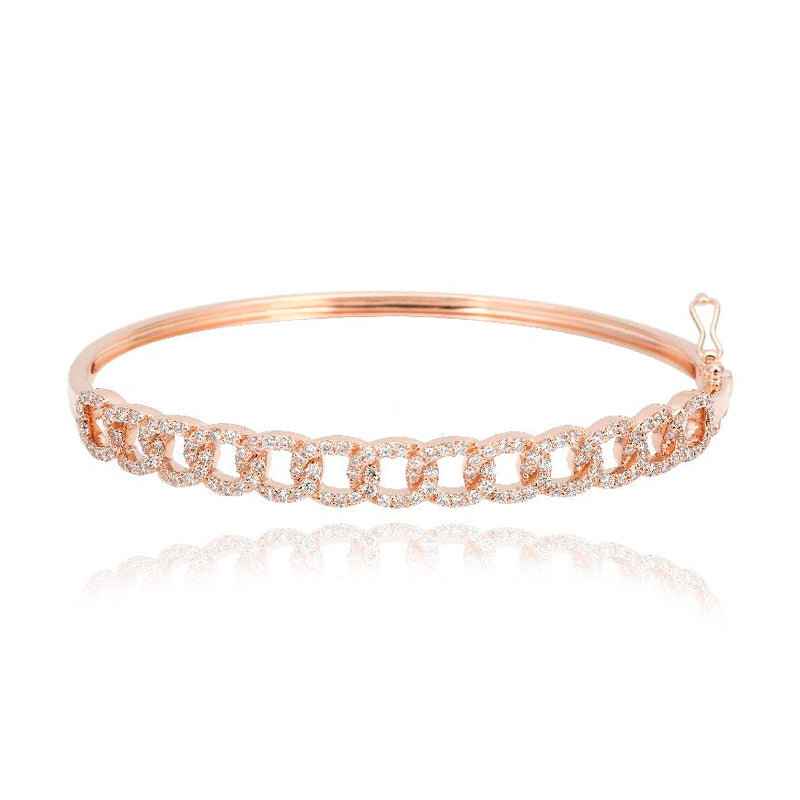 Pave Cuban Bangle