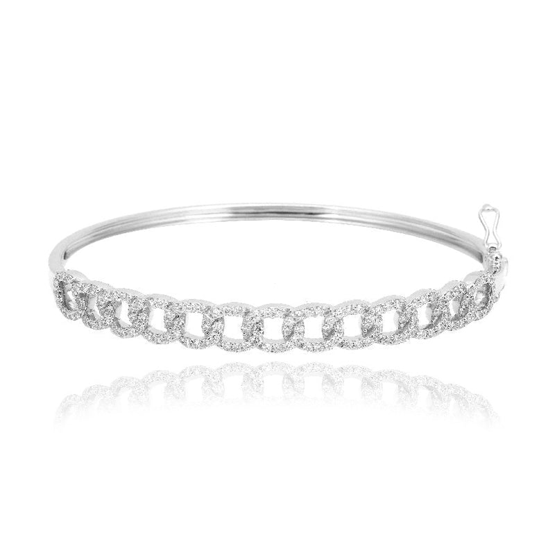 Pave Cuban Bangle