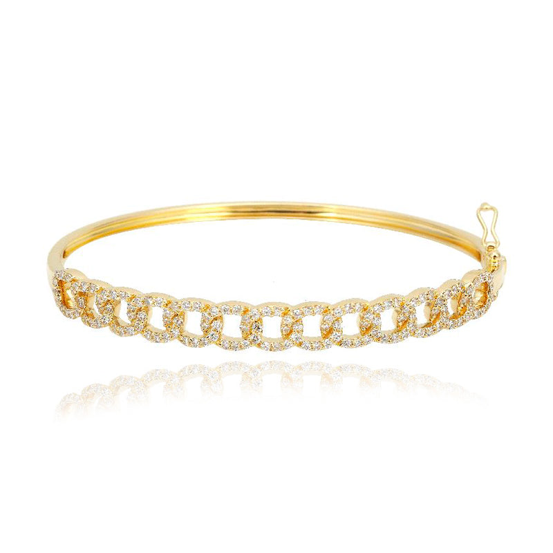 Pave Cuban Bangle