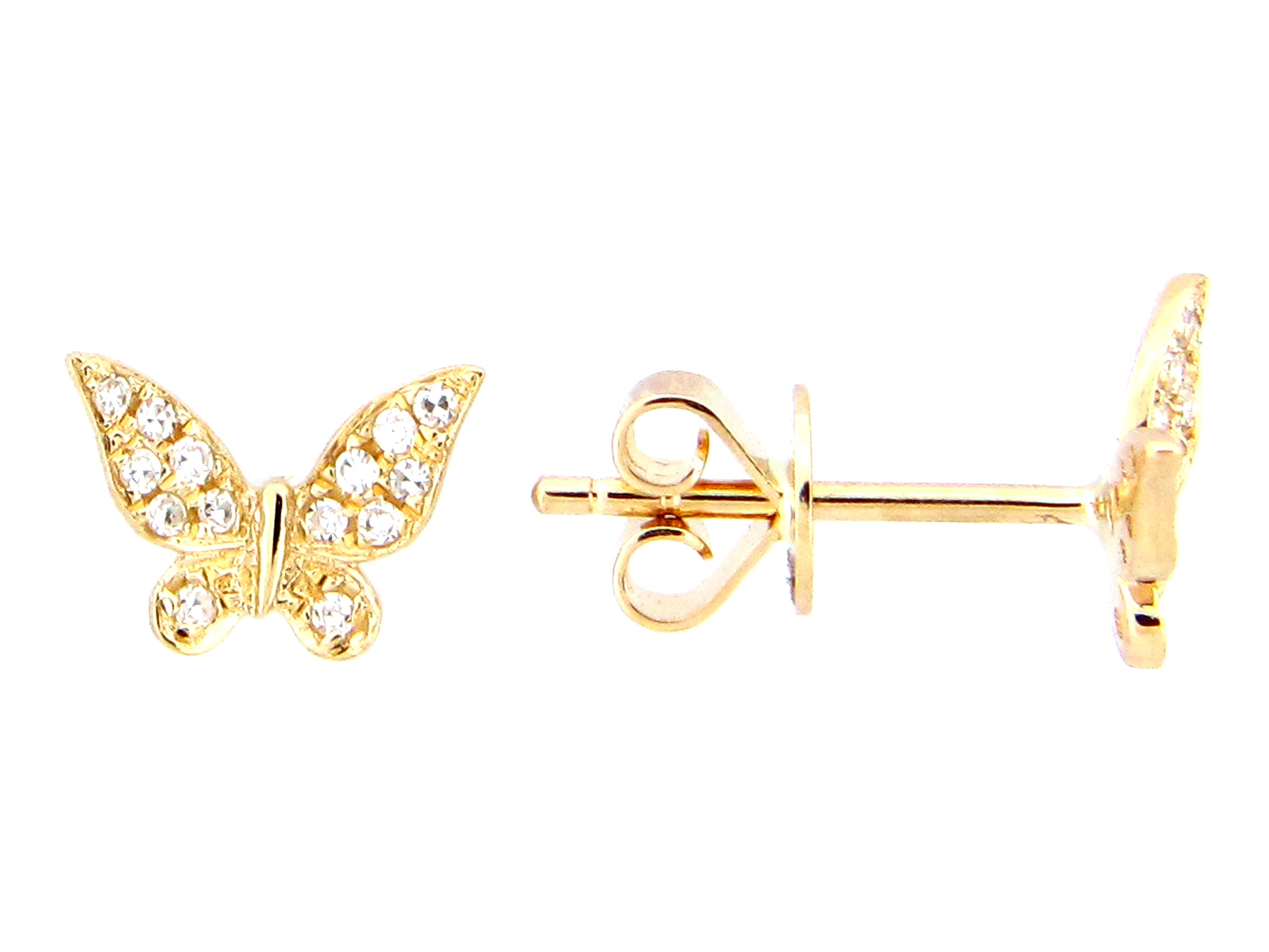 Diamond Butterfly Earring