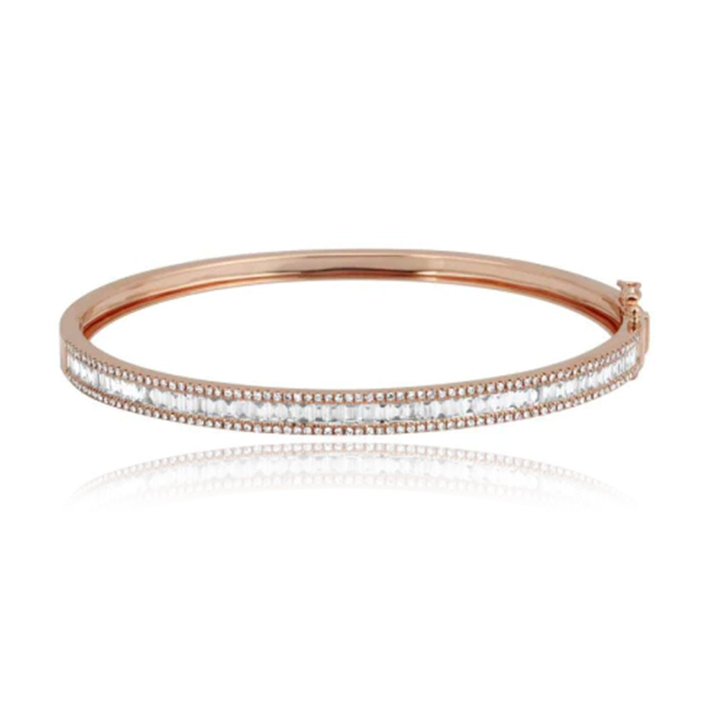 Baguette and Diamond Bangle