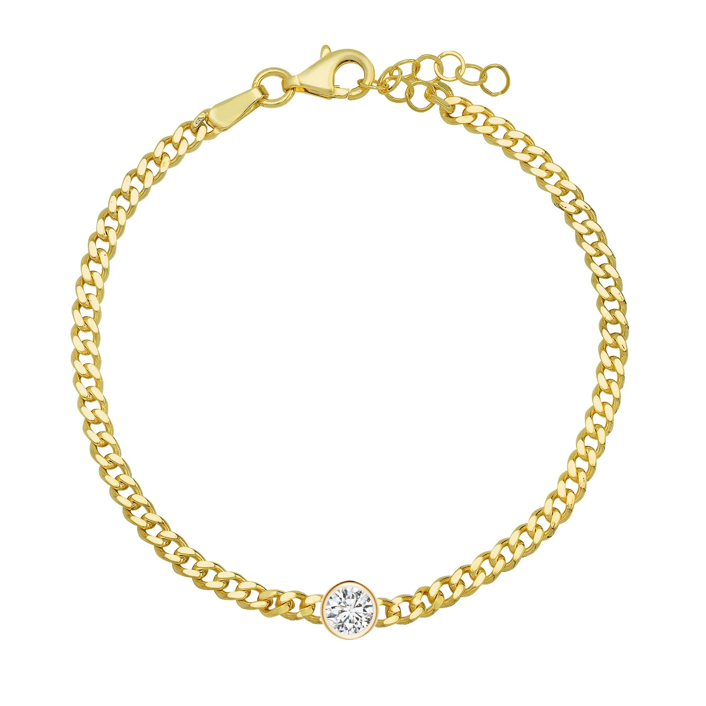 Diamond Bezel Cuban Bracelet