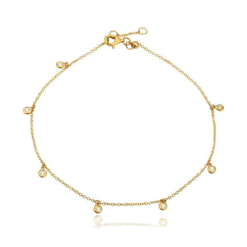 Dangling Bezels Anklet