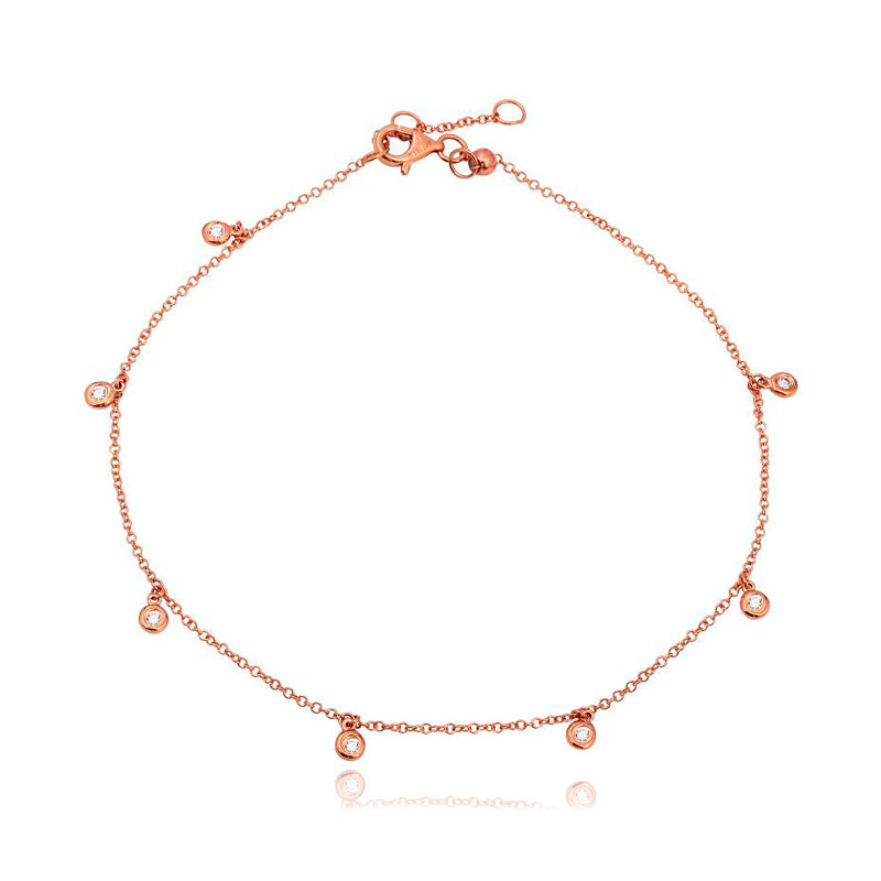 Dangling Bezels Anklet