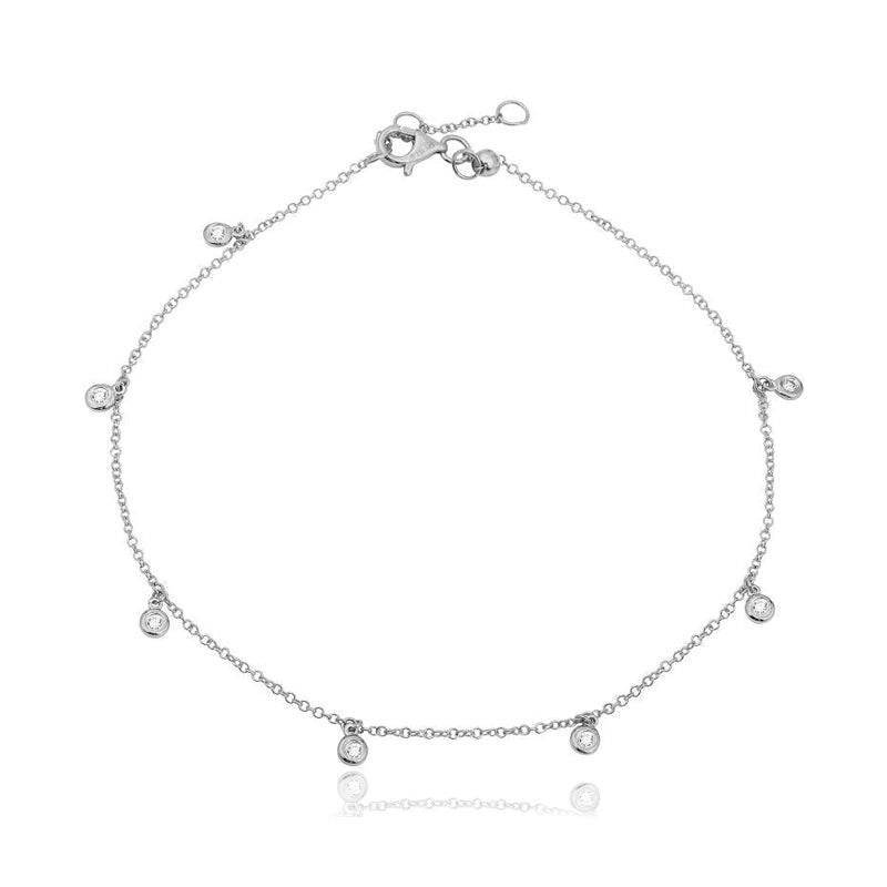 Dangling Bezels Anklet