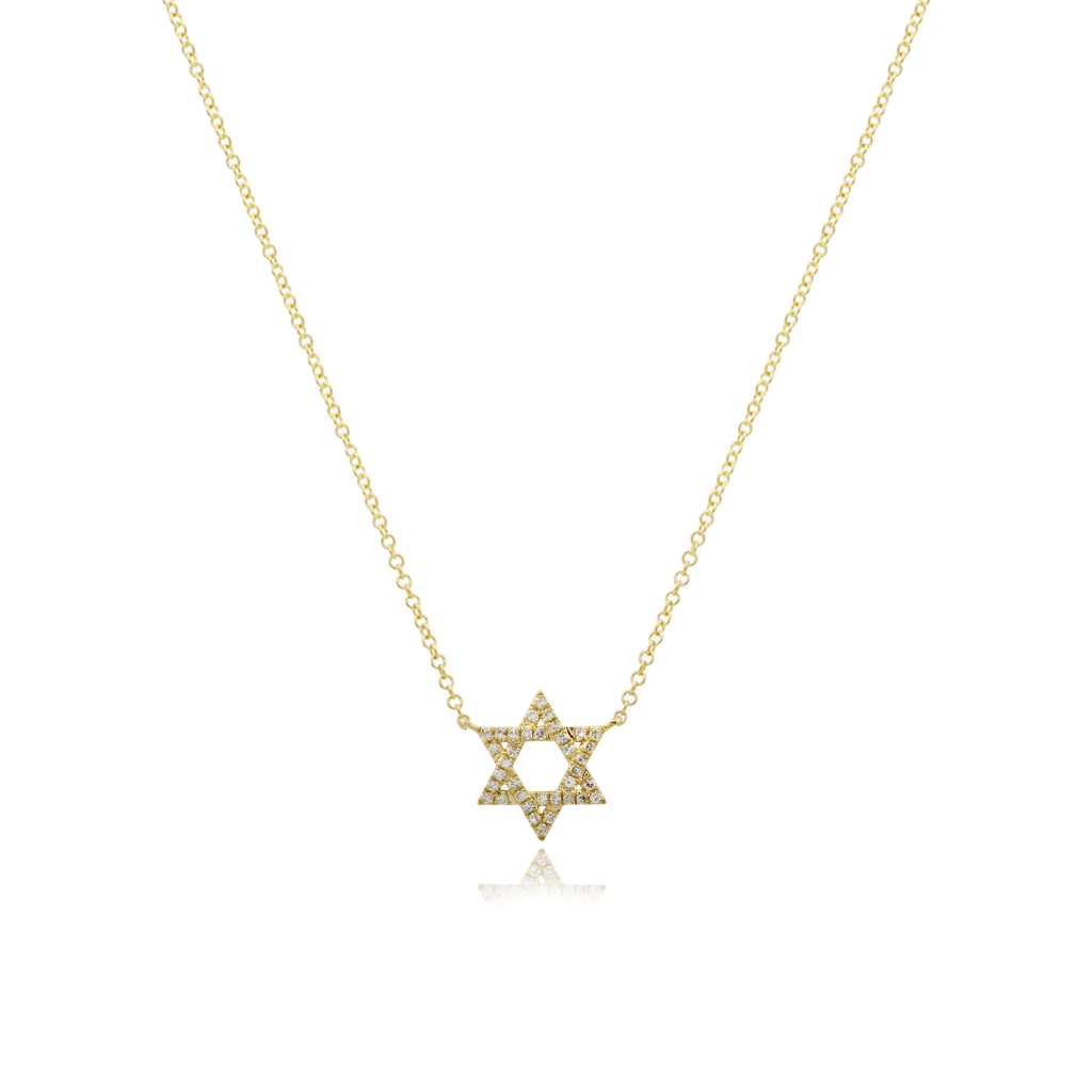 Star of David Pave Necklace