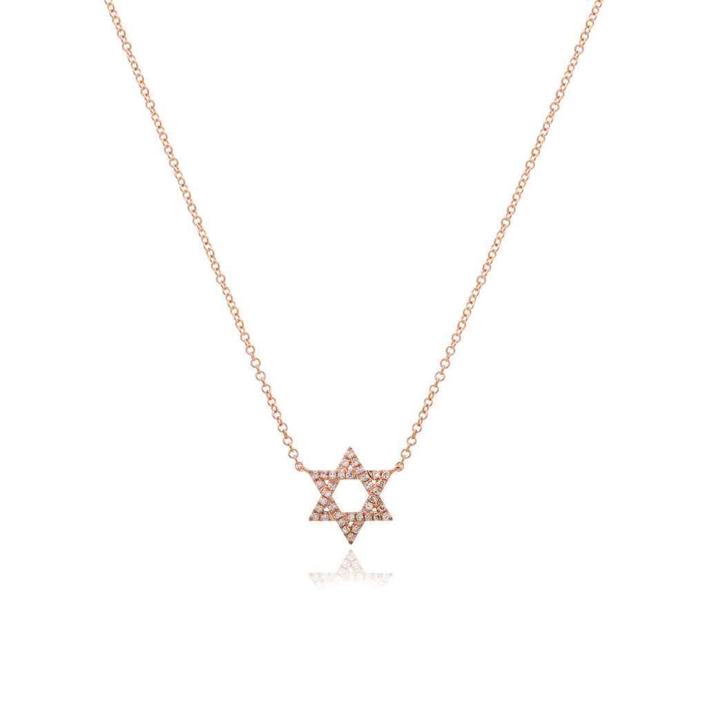 Star of David Pave Necklace