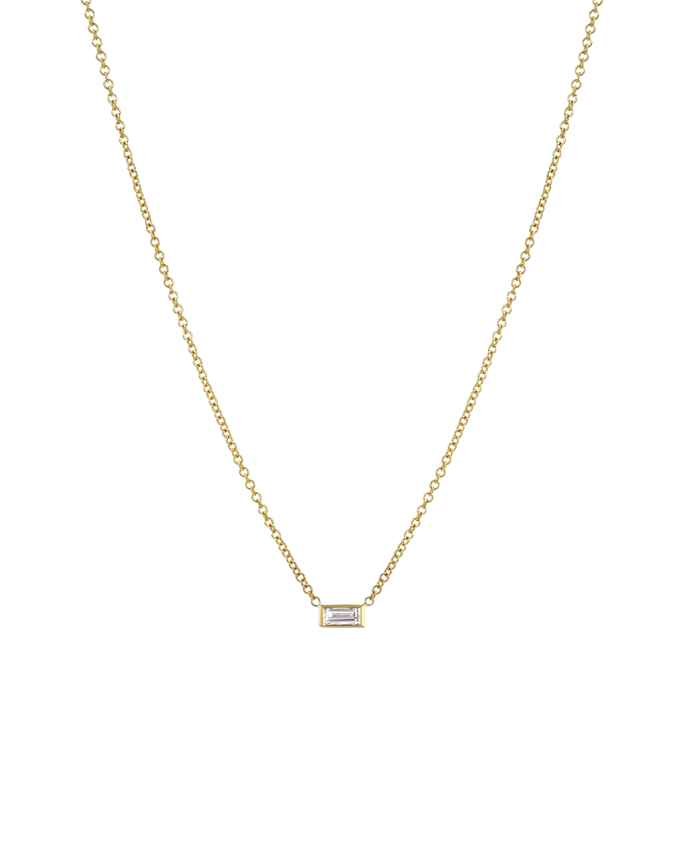 Diamond Baguette Necklace