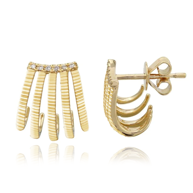 Fluted Five Wrap Earring