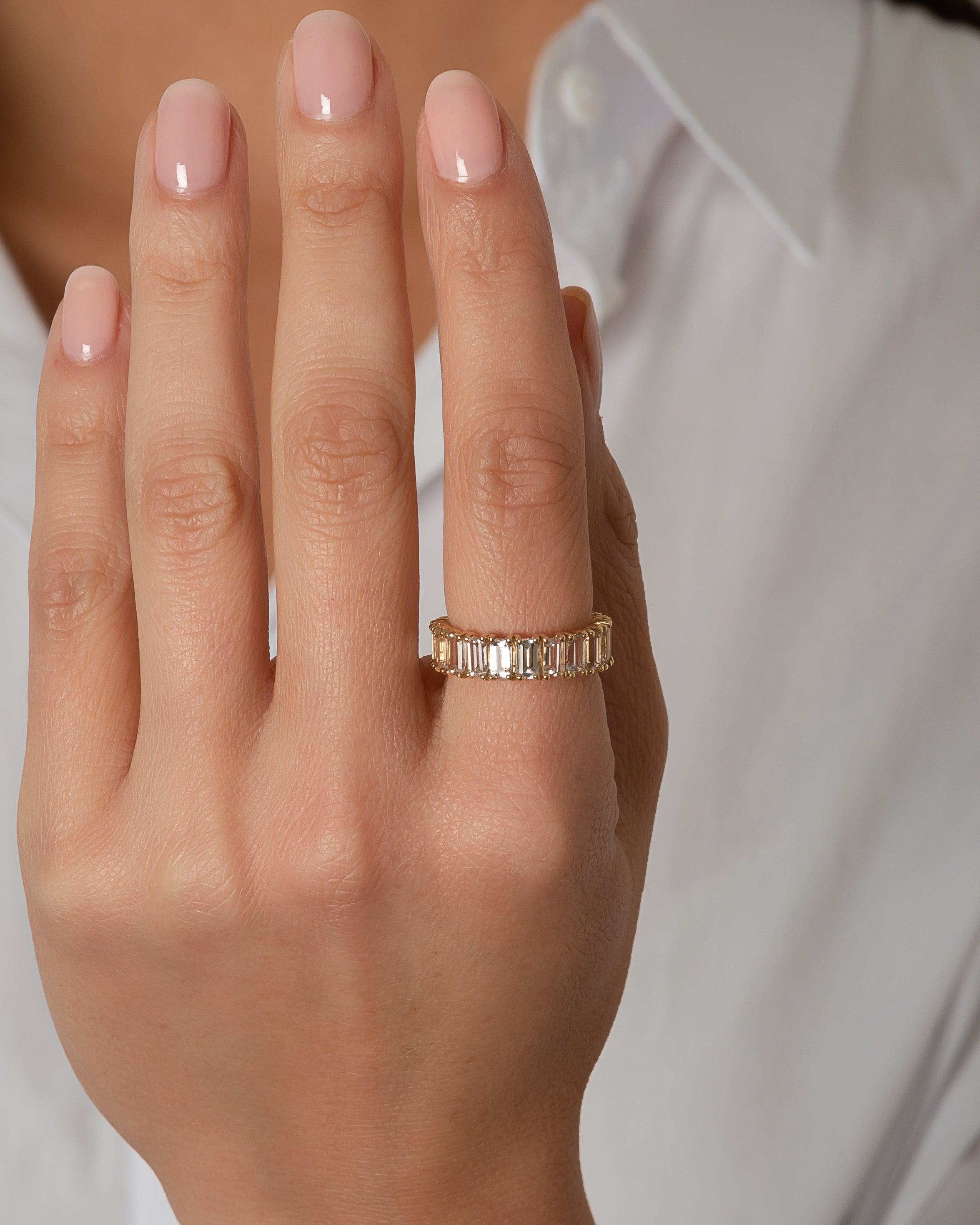 White Topaz Eternity Ring