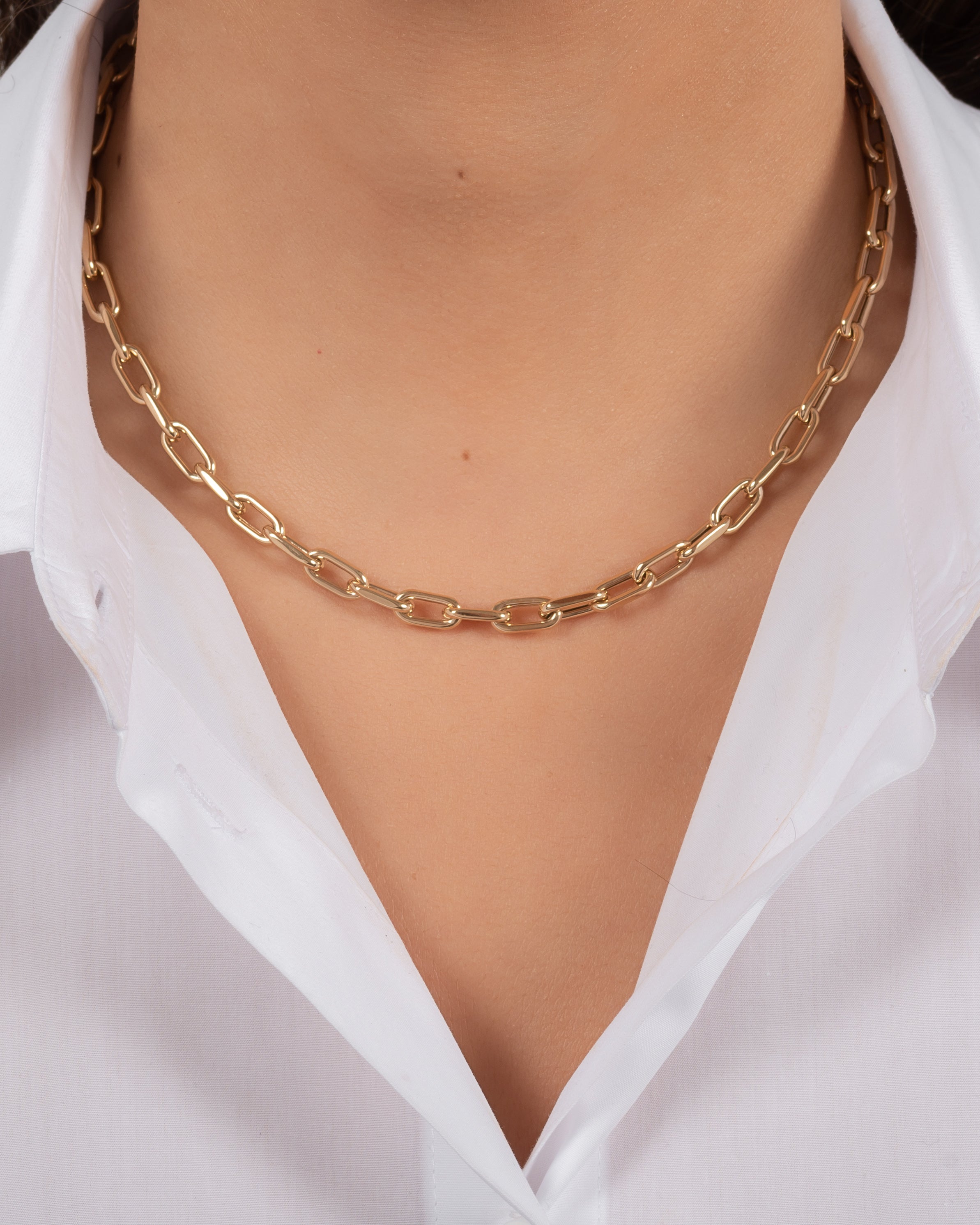 Extra Large Open Link Chain Necklace