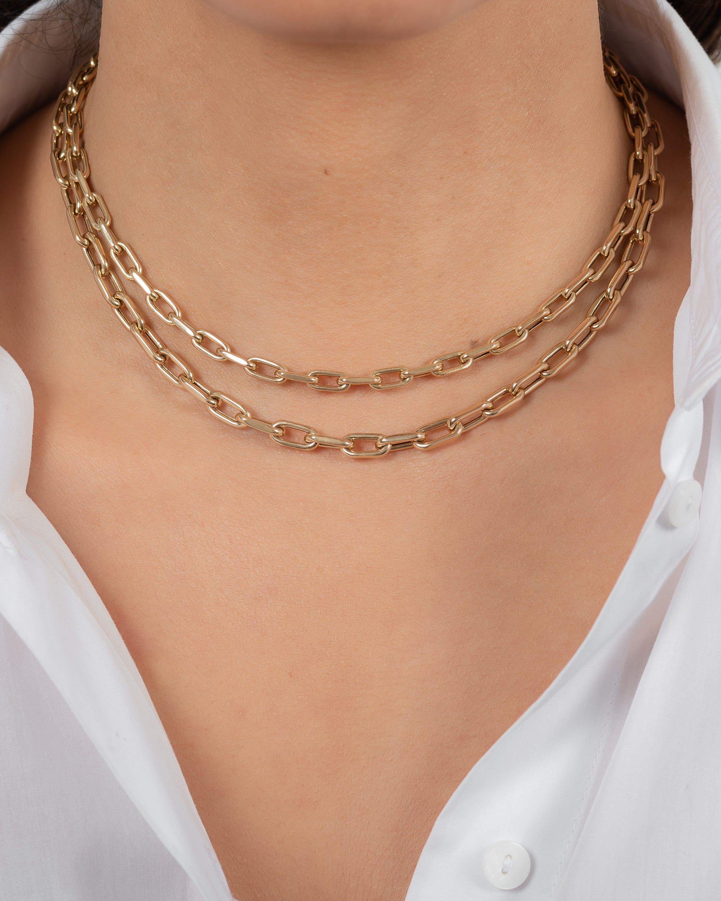 Extra Large Open Link Chain Necklace