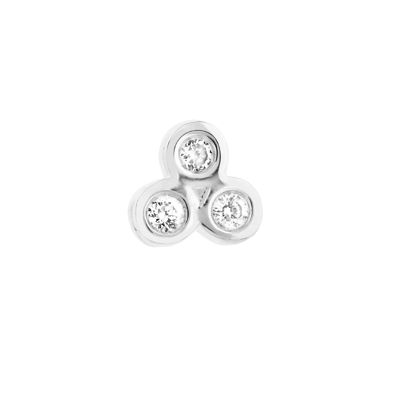 Diamond Trinity Stud Earrings