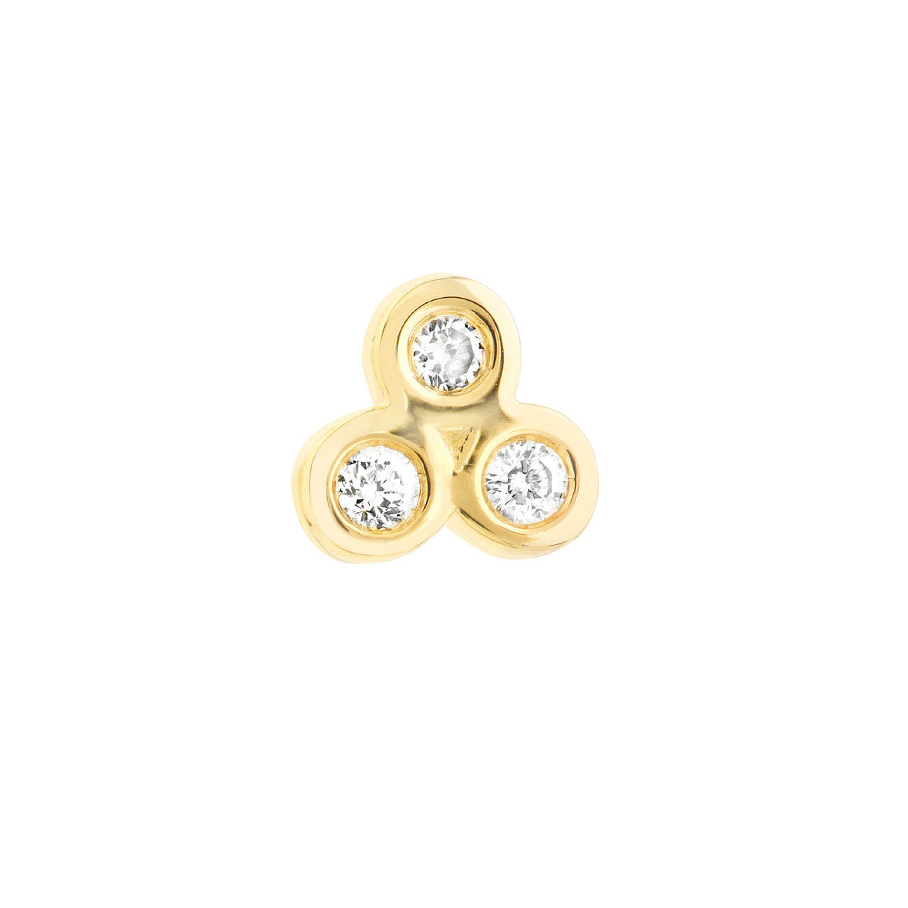 Diamond Trinity Stud Earrings