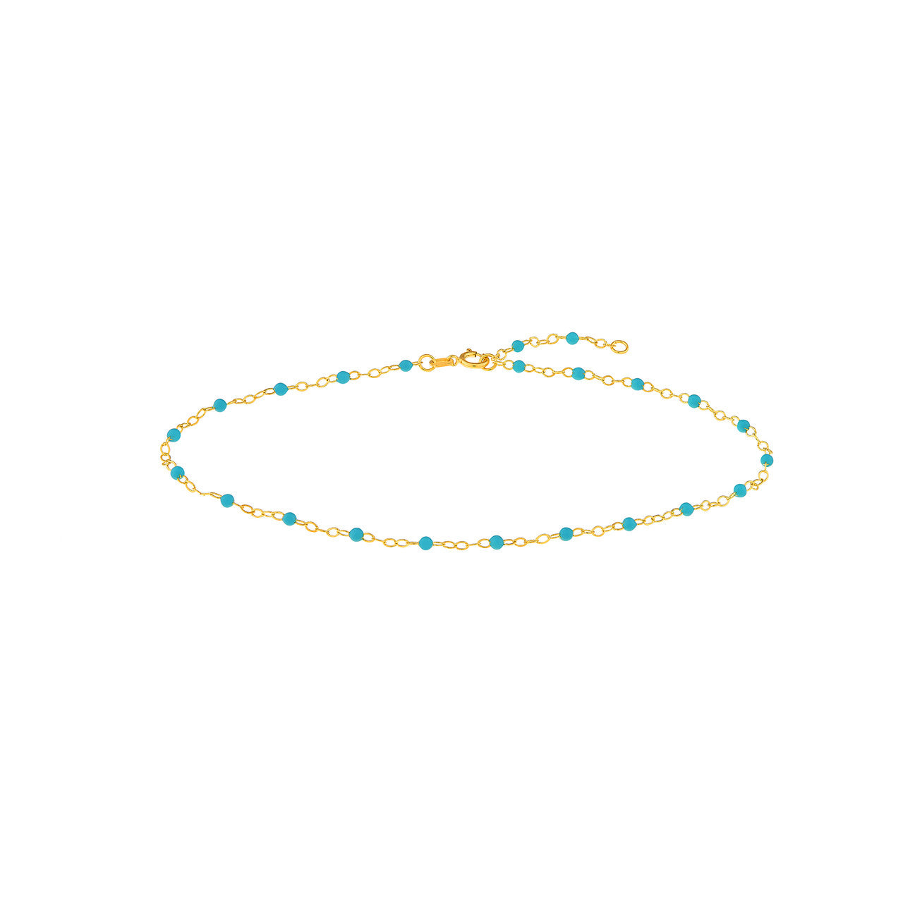 Enamel Bead Piatto Chain Anklet