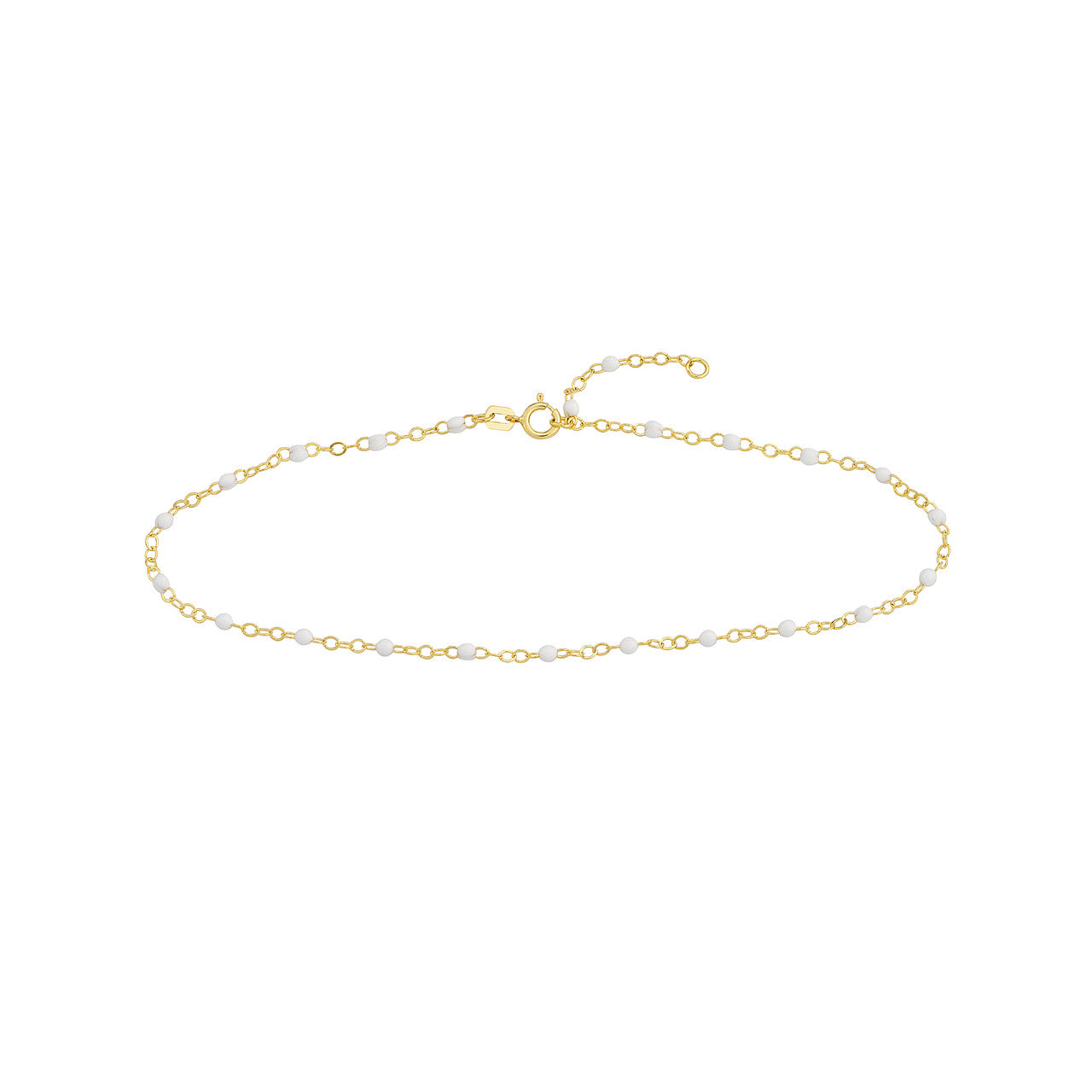 Enamel Bead Piatto Chain Anklet