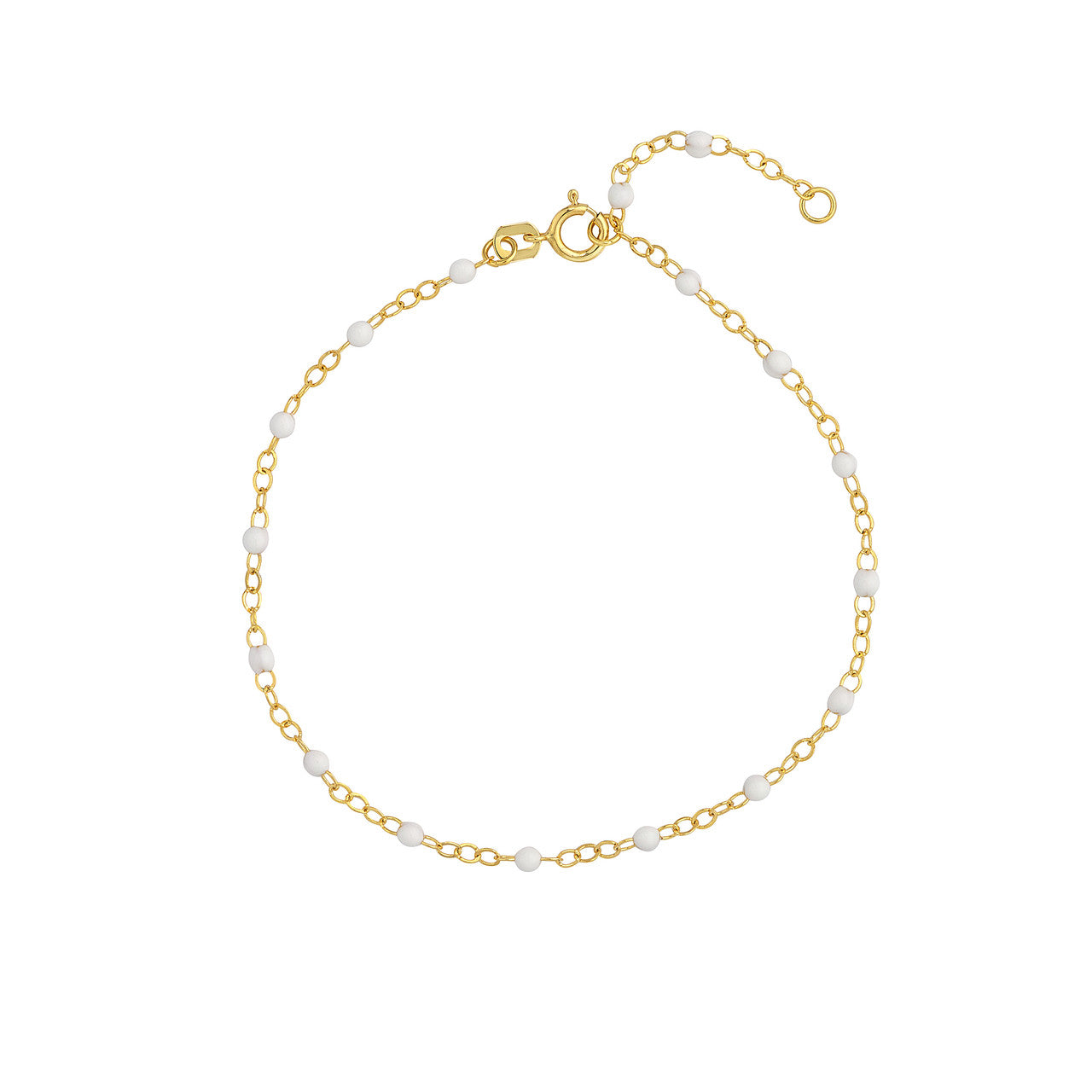 Enamel Bead Piatto Chain Bracelet